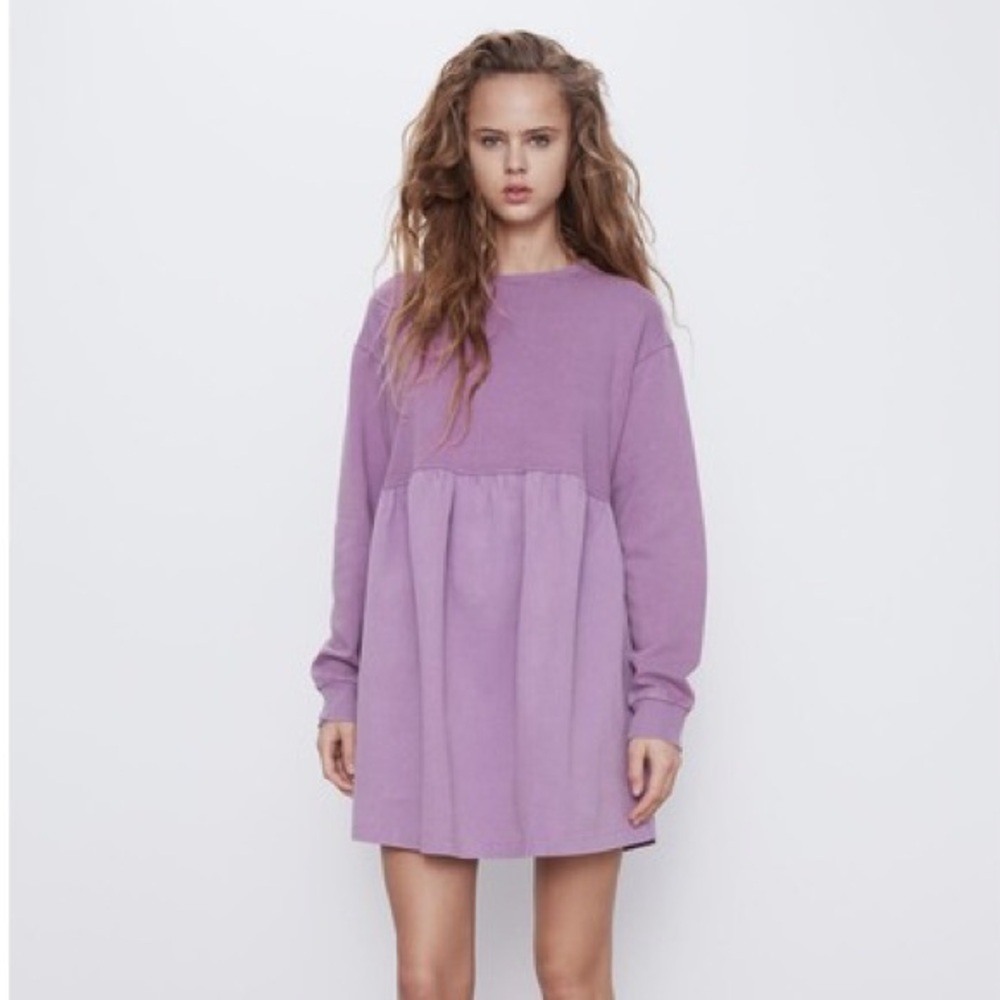 Zara Dress with Wash Effect L